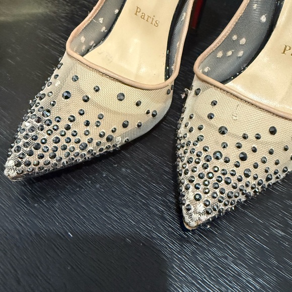 CHRISTIAN LOUBOUTIN 
Strass Follies 100 Pumps 37.5 Black - Picture 13 of 16
